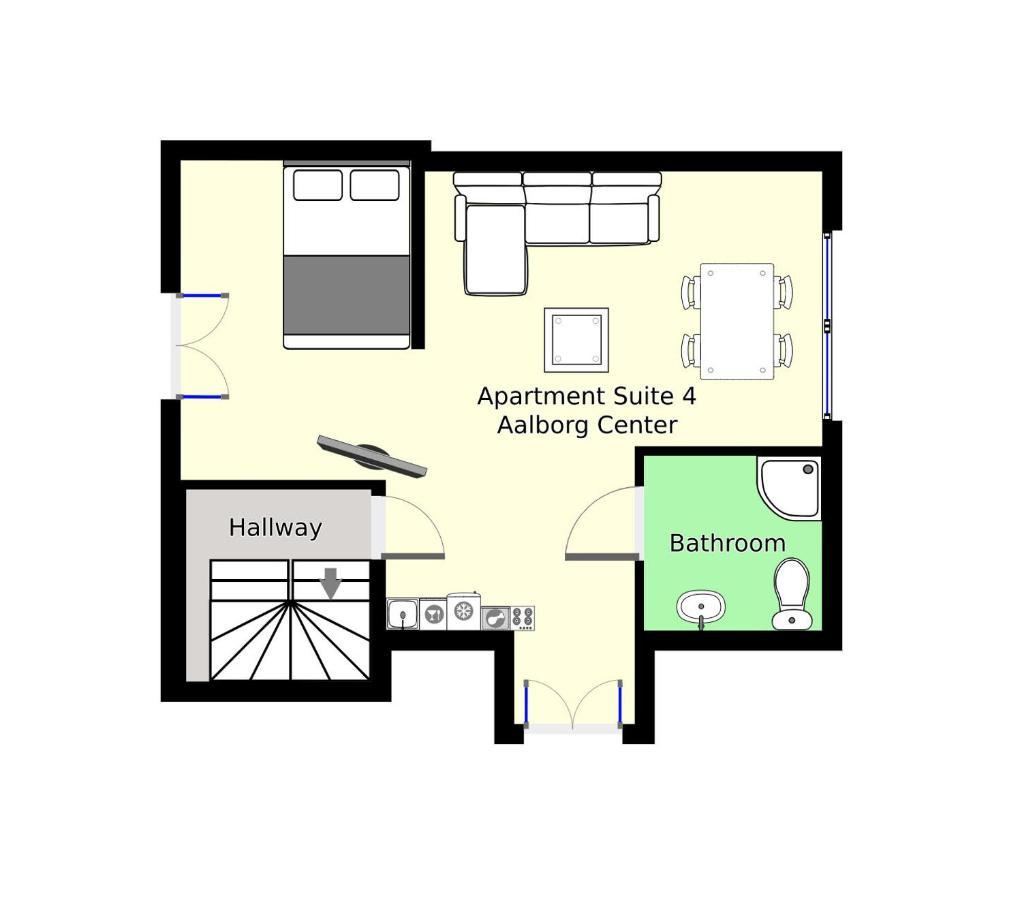 Aday - Apartment Suite 4 Aalborg Center Esterno foto